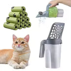 Kattengrind schep met zakken