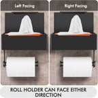 Toiletrol houder met extra opbergruimte