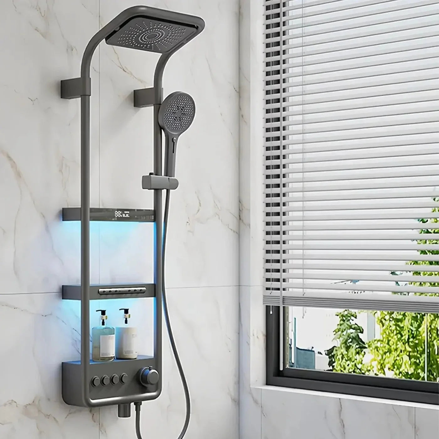 Zinziba™ led waterval regendouche digitaal display ontspanning massage