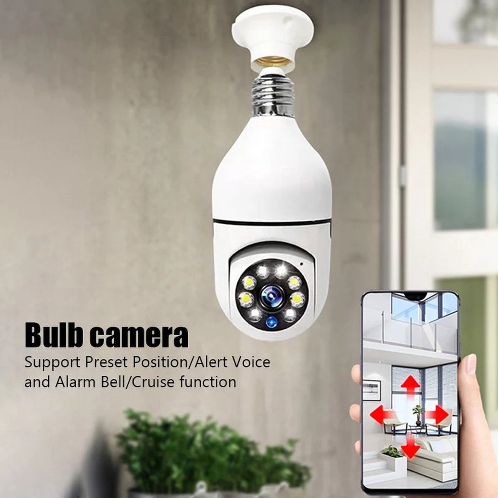 Zinziba™slimme beveiligingslamp met 360° camera met night vision veiligheid